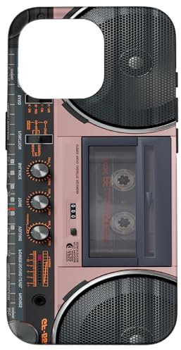 Boombox Throwback Retro Musik Stereo Pink Ghettoblaster Hülle für iPhone 16 Pro