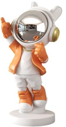 Fenteer -Skulptur, Moderne Statue, Kunstharz, Tischdekoration, dekorative Figur für Wohnzimmer, Regal, Eingangsbereich, Schreibtisch, Orange