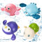 Sinwind 4 Stück Baby Badewannenspielzeug, Badespielzeug Baby ab 1 Jahr, Tiermuster, ABS-Material, 9 cm x 5.5 cm x 1 cm, Unisex, Badewanne Pool Spielzeug für Kinder