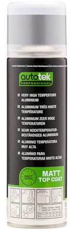 Autotek Professional VHT Aluminium Spray Paint – Super Strong High Temperature Paint for Metal Surfaces,300 ml