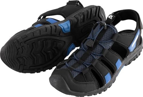 CRESSI Luca Sandals Black/Blue 42 - Cómoda Sandalia de Trekking Unisex Ideal para Aventuras al Aire Libre, Especialmente Adecuada para Senderismo en Entornos Acuosos, Negro/Azul, 42