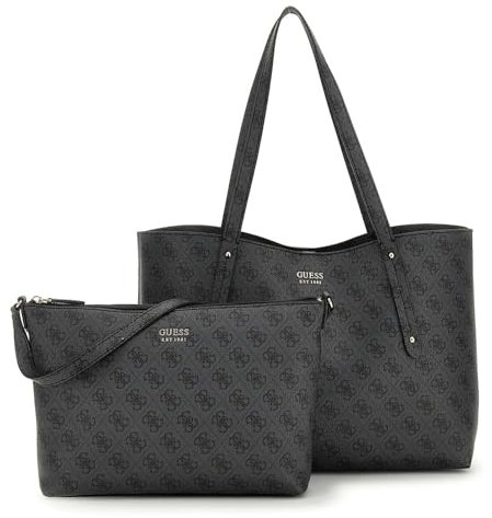 GUESS Brenton Tote Coal Logo