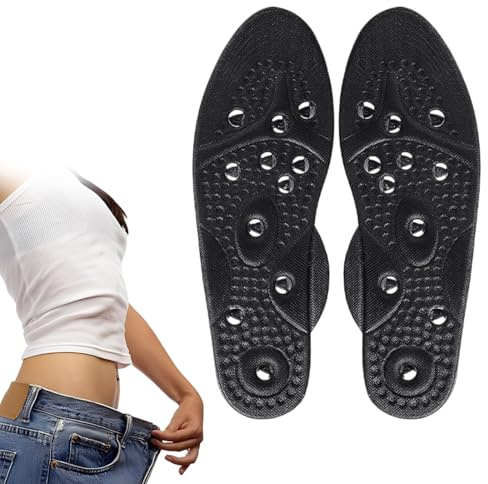 KEMUZ 1 Paar Magnetische Akupressur Einlagen – Orthopädische Einlegesohlen mit 11 Massagepunkten für Schmerzlinderung & Bessere Durchblutung (35-40)​