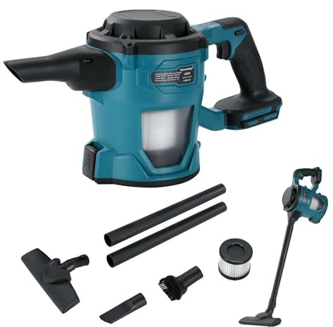 Heimerdinger Cordless Vacuum Cleaner Compatible with Makita 18V Battery(Tool Only), 500W Motor with 85kPa Max Suction Power, Handheld Vacuum for Home Car Floor Carpet