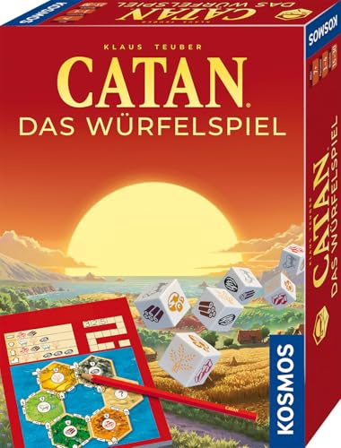 KOSMOS Catan - Das Würfelspiel, Siedler von Catan als Würfelspiel | In 15-30 min gespielt, für 1-4 Personen ab 7 Jahre, Wurf um Wurf die eigene Insel Bauen