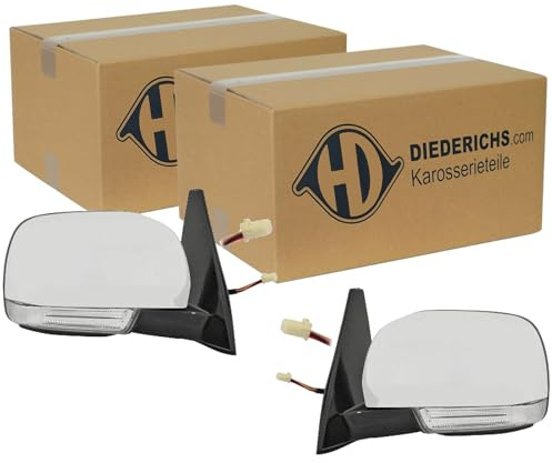 BandelOne enthält 2x Diederichs Elektrisch Anklappbare Außenspiegel Chrom passend für P