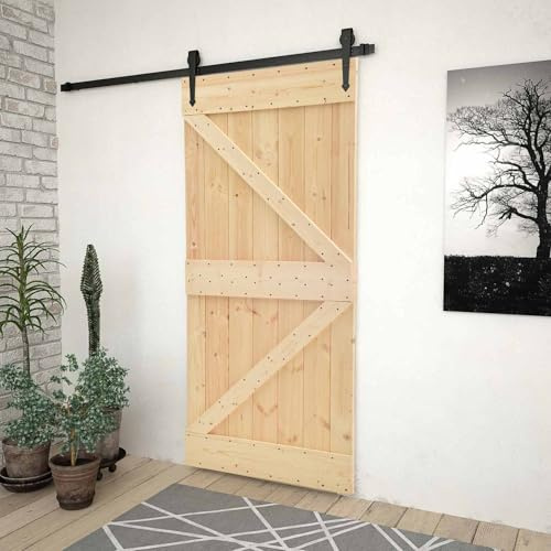 Lumanois Porta Narvik Naturale 90 x 210 cm Legno di Pino Solido, Articoli di ferramenta,Materiali da Costruzione,Porte, 25kg-351043