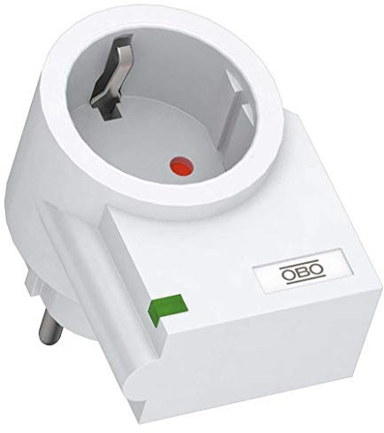 OBO Bettermann Vertr Feinschutz Schuko FC-D Zwischenstecker Geräteüberspannungsschutz für Energietechnik/Stromversorgung 4012195035053