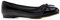 Flache Ballerinas für Damen und Junge Frauen mit flachem Blockabsatz und dekorativer Schleife - Loafer - TG104 – Große Auswahl an Farben und Ausführungen-Lack Schwarz-45 EU