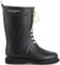 Ilse Jacobsen HORNBÆK | Halbhohe Damen Gummistiefel aus Natur Bio Gummi | Wasserdicht | PVC Frei | 3/4 Lange Stiefel mit Schnürsenkel aus Baumwolle | RUB15 | Schwarz 38 EU