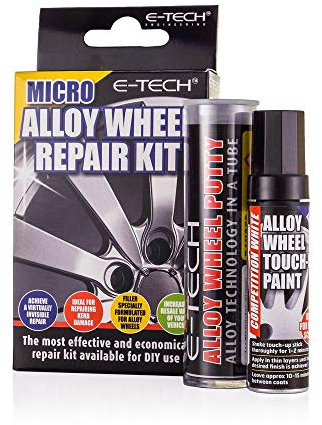 MP Essentials Micro DIY Car Vehicle Kerbed Damaged Restore Alloy Wheel Filler Putty and Touch Up Paint Stick Repair Kit (Metallic Silver)