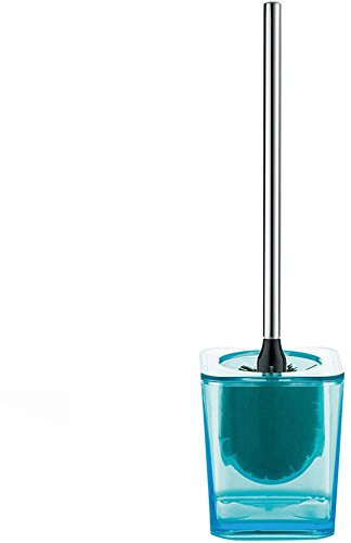 Kela WC-Garnitur Kristall aus Kunststoff in türkis, Plastik, 11.5 x 11.5 x 46 cm