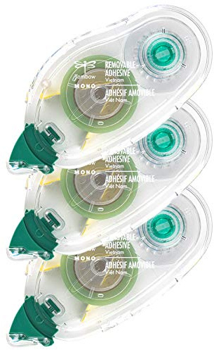 Tombow 62209 Refill for Removable Adhesive Applicator, .33-Inch x 472-Inch, 3/Pack