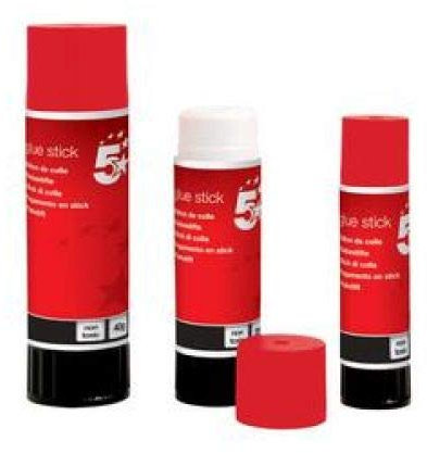 5 Star 108233 Office Glue Stick Solid Washable Non-toxic Large 40g [Pack 6]