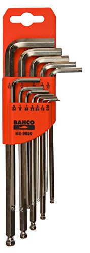 Bahco BE-9880 Hexagon Offset Screwdrivers Set, Silver/Orange