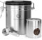 Coffee Gator Kaffeedose Edelstahl, Luftdicht Vorratsdose mit Deckel, Datum Tracker, CO2-Freigabeventil, Messlöffel, für Kaffeebohnen, Kaffeepulver, Nüsse, Tee, Zucker, Mehl