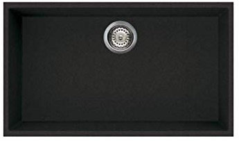 Reginox Extra Large Single Bowl Regi-Granite Black Undermount Kitchen Sink