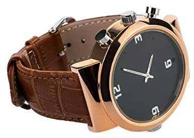 KOBERT GOODS A7 getarnte Full HD 1080P Überwachungs-Kamera in Einer Armbanduhr versteckte Mini Cam mit USB 2.0 Lade-Funktion Daueraufnahme Nachtsicht und Ton IR 12MP 32GB sowie Video-Aufnahmen