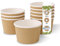 BIOZOYG Einweg Bio Suppen-Becher To Go Suppen Einweggeschirr I Riffelbecher Suppen Kraft-Karton-Becher weiß/braun, ungebleicht I 25 Einweg-Becher kompostierbar 375 ml