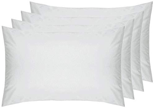 Belledorm 4 PACK Light Grey Pillowcases, 7 Year Guarantee, 200 Thread Count | Percale (Housewife, Cloud)