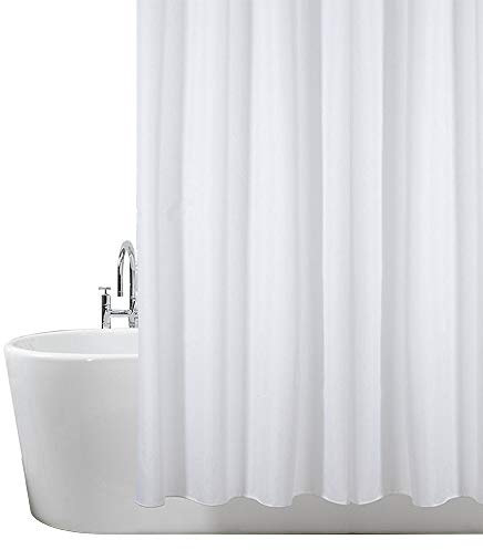ANSIO Cortina de Ducha, 180 x 180 cm, 100% poliéster, 2 Unidades, Color Blanco