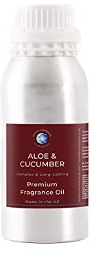 Mystic Moments | Aloe & Cucumber Fragrance Oil | 500g | Aloe & Cucumber notes create a fresh green spa scent for candles, soaps, wax melts and diffusers.