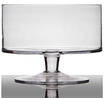 Hakbijl Glasschale auf Fuß Cylinder H. 18cm D. 24cm rund transparent
