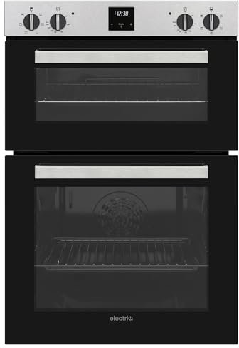 Built In Double Oven Electric with Fan Assisted Oven and Grill - Stainless Steel