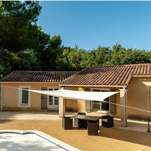 WERKA PRO Sonnensegel Creme 5 x 5 m