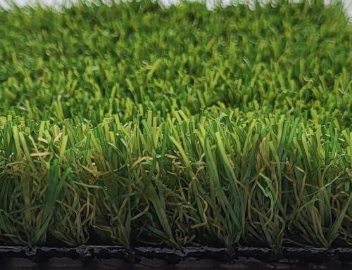 Hochwertige Kunstrasen Rasenteppich Charlie für Garten - 400x100 cm - Florhöhe 28 mm - UV-Garantie 7 Jahre (DIN 53387) - Gewicht ca. 2015 gr/m²