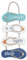 YiYa Playa náutica Flip Flop Decoración Flip Flop Adorno de pared Colgante Zapatillas de madera Decoración Decoración de pared Adorno colgante de puerta Tema de playa Decoración del hogar, Blanco Azul