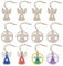 LIHAO 12 x Holz Anhänger Engel für Christbaumschmuck Holzanhänger Deko Weihnachten DIY Basteln zum Bemalen Anhänger Tannenschmuck für Weihnachtsbaum Schmuck