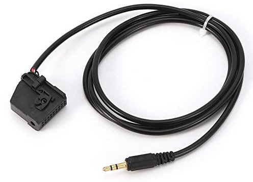 Qiilu AUX-Eingangsadapterkabel, 3,5 mm AUX-Hilfseingangsadapter Adapterkabel MP3-Anschluss Passend für CLK SL SLK W168 W202 W203 W208