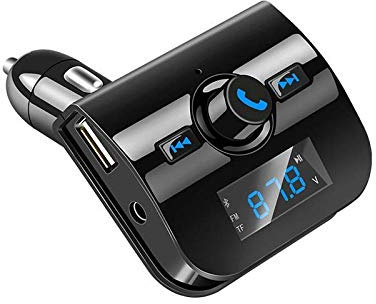 Transmetteur Bluetooth FM MP3 pour Huawei P40 Lite E Smartphone Voiture Lecteur Kit Main Libre sans Fil Musique Adaptateur