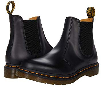 Dr. Martens, Womens 2976 W Boots, Black Smooth, 5 US