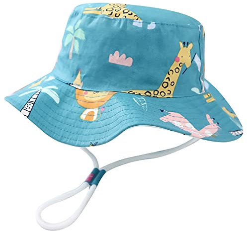 Malaxlx Unisex Kleinkind Sonnenhut Giraffe Fischerhut Baby Sommerhut für 12-24 Monate Mädchen Jungen