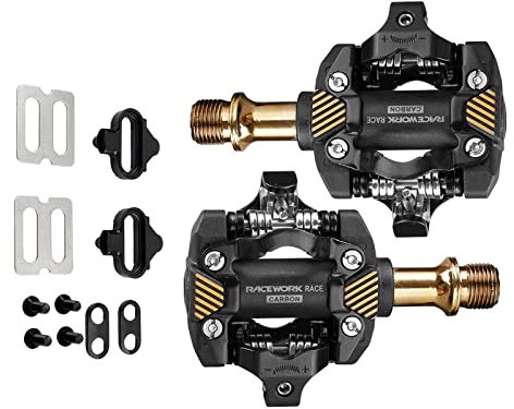 F Fityle de calas para Pedales de Ligeros con Bloqueo automático MTB, rodamientos DU para en, Pedal sin Clip para Accesorios, Amarillo