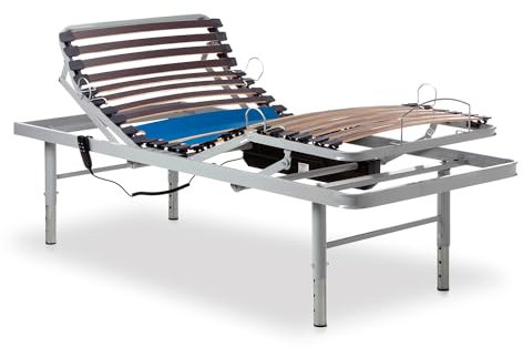 Gerialife® Verstärktes elektrisches Lattenrost | In 4 Höhen verstellbar (90x200)
