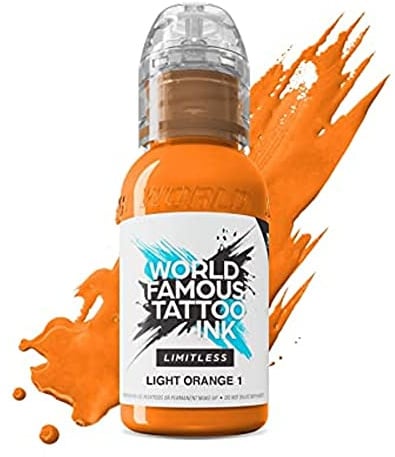 World Famous Tattoo Ink Limitless - Light Orange 1 - professionelle Tattoo Farbe - REACH konform - 30 ml