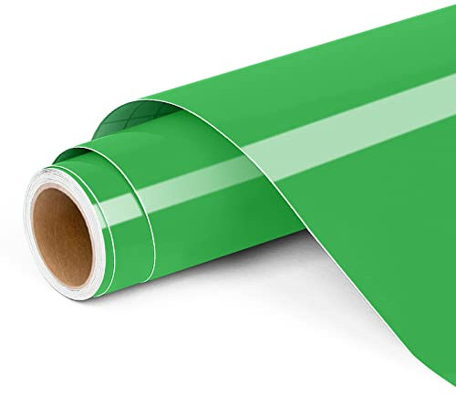 Permanent Vinyl for Cricut, 12 x4ft Green Self Adhesive Vinyl Roll for Cricut and Silhouette Cameo, Green Vinyl for Party Decoration, Window Stickers, Home Decor