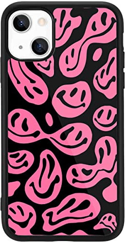 MAYCARI Aesthetic Funny Face-A Printed Phone Case for iPhone 14 Pro Max, Hard Back Case with Soft TPU Bumper for Girls Children Women Protective Phone Case for iPhone 14 Pro Max