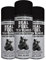 Classic Signature - 3 x Real Feel Textured Black Spray Paint 400ml Quick Drying, Decorative Effect Aerosol Can for Wood Metal