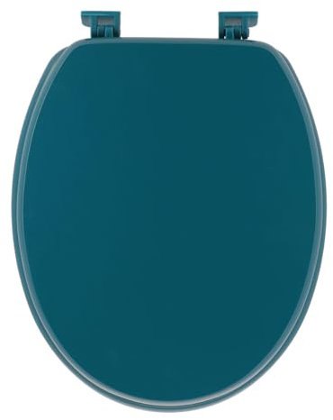 Abattant WC en Bois Bleu Tahitien avec kit de fixation - TENDANCE