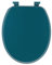 Abattant WC en Bois Bleu Tahitien avec kit de fixation - TENDANCE