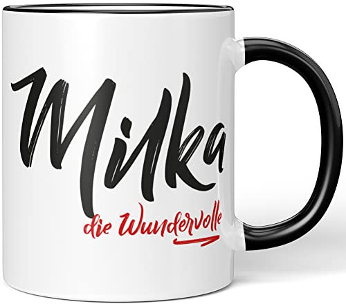 JUNIWORDS Tasse, Milka, die Wundervolle, Schwarz (5271951)