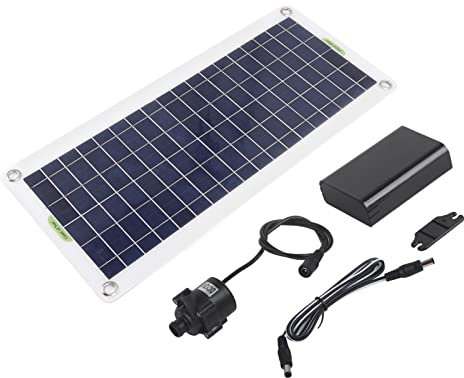 Fontaine Solaire 30W Pompe de Fontaine Solaire avec Panneau Kit de Pompe Bassin Solaire pour Bain D'oiseaux,Étang,Piscine,Jardin Fontaine