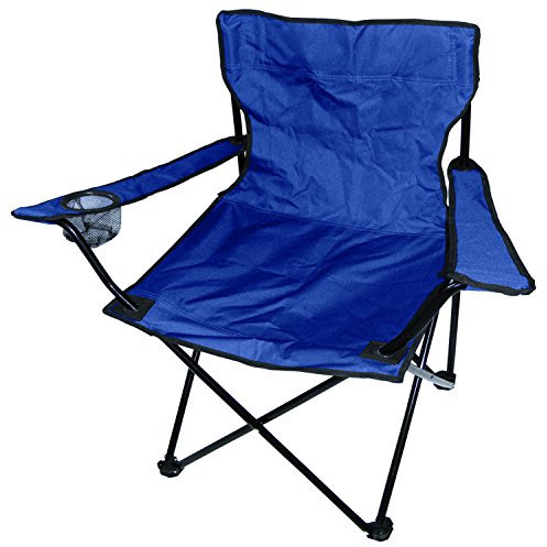 INDA-Exclusiv Anglersessel Campingstuhl Faltstuhl Anglerstuhl Regiestuhl mit Getränkehalter und Tasche, Farben Anglerstühle:Blau