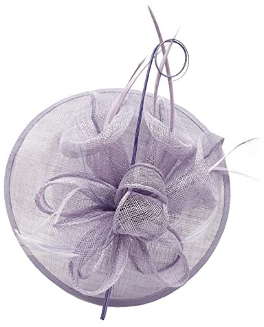 Finecy In New Women's Ladies Wedding Day Races Cocktail Headband Occasion Fascinators Royal Ascot (Light Purple)