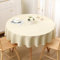 smiry Leinenoptik Tischdecke Abwaschbar Lotuseffekt Tischtuch Leinendecke Wasserabweisend Tafeldecke Tischwäsche Fleckschutz, Rund 140cm, Beige