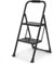 HBTower Escabeau 2 Marches Pliable, Marchepied avec Poignée Rembourrée, Capacité 150KG, Marches Larges Antidérapantes